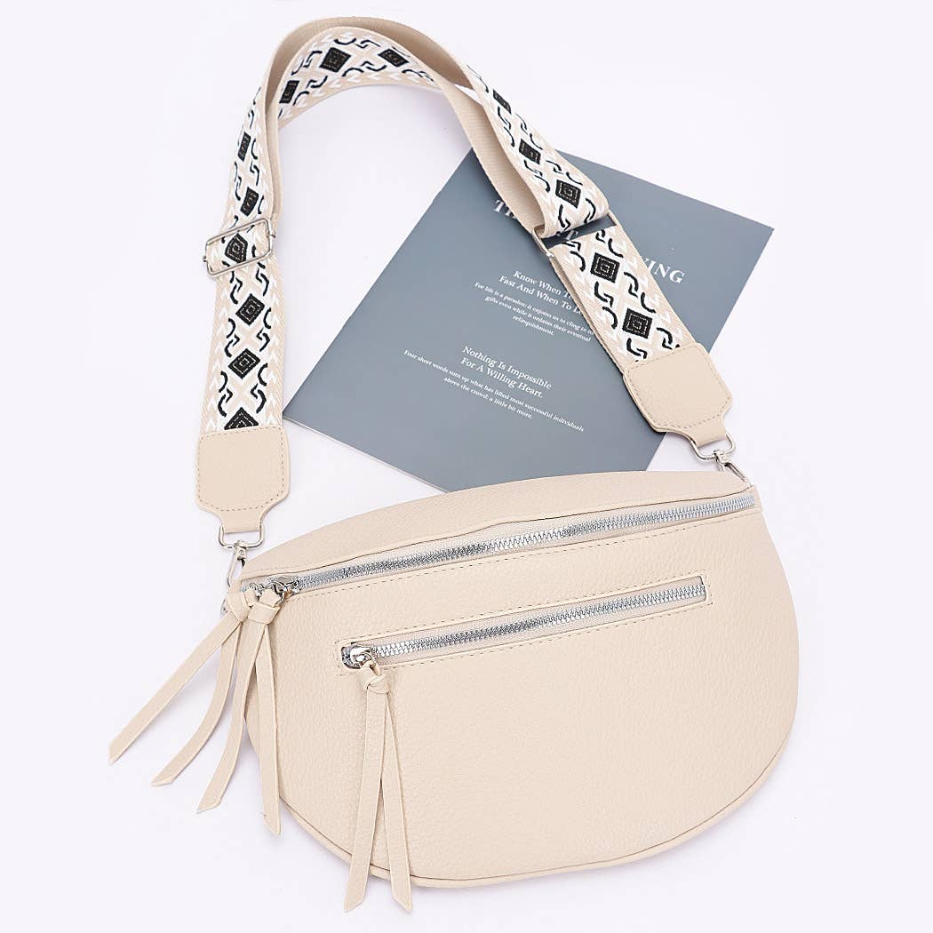 Faux Leather Crossbody Bag Belt: BG