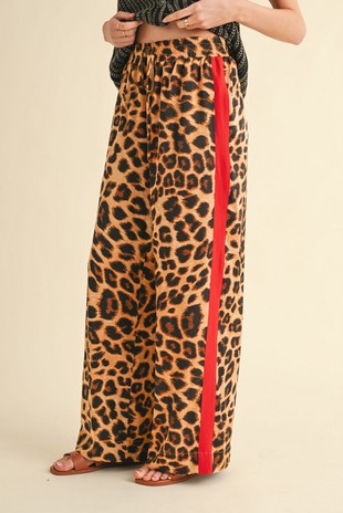 Leopard Side Stripes Pants