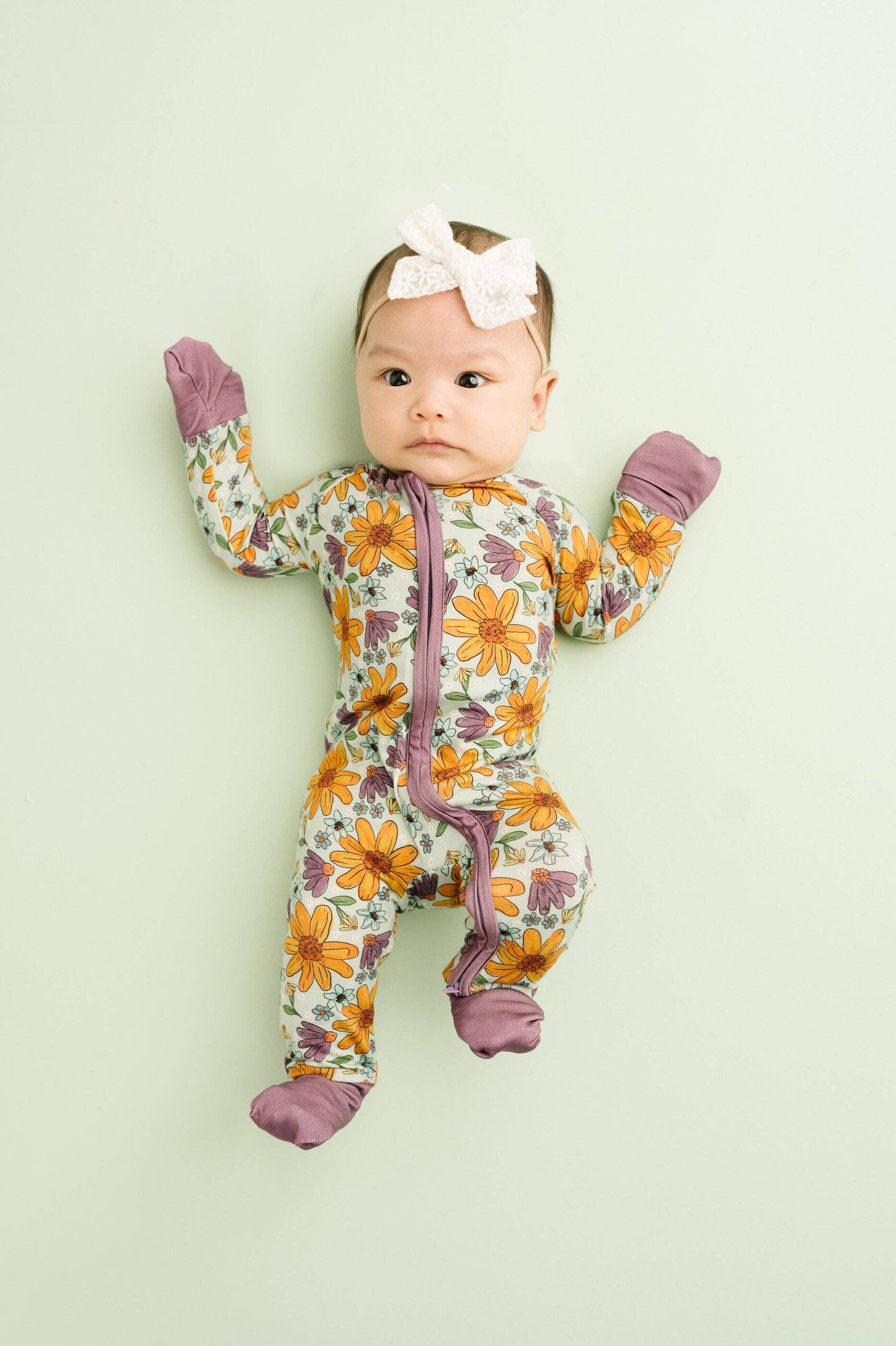 Laura Mae Floral Bamboo Sleeper: 12-18M