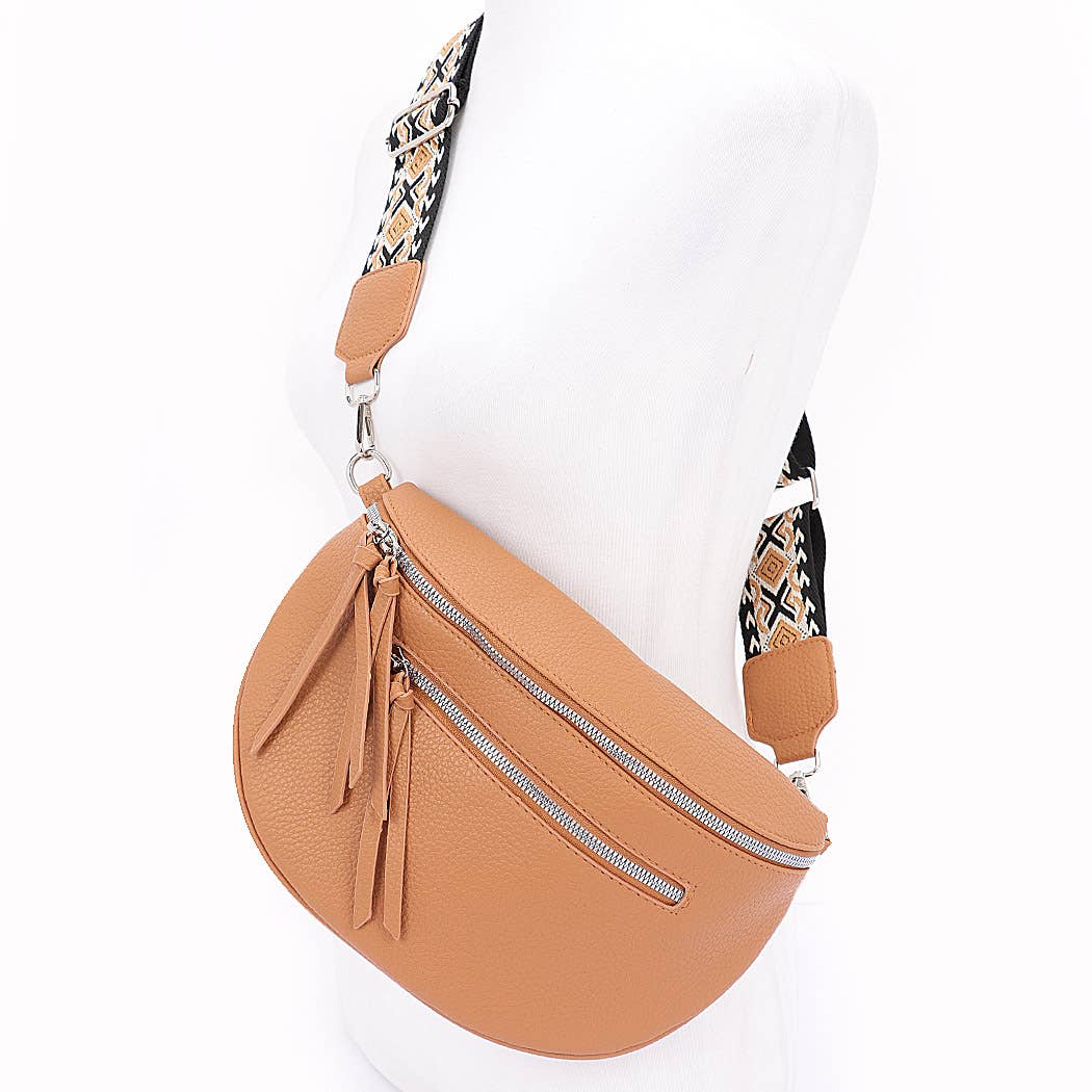 Faux Leather Crossbody Bag Belt: CM