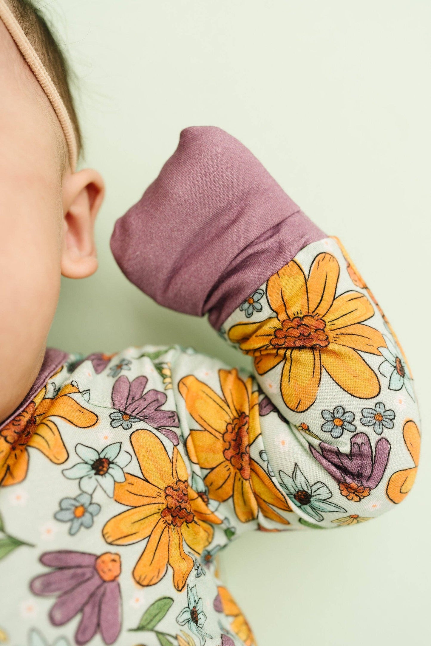 Laura Mae Floral Bamboo Sleeper: 6-12M