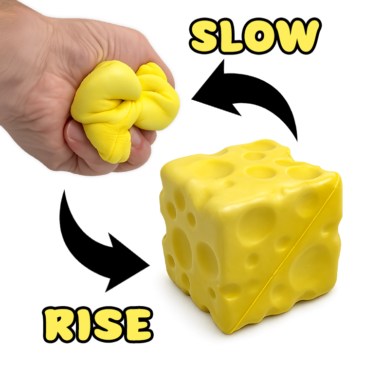 Fun Doh Slow Rise Cheese Squishies | Viral Sensory Display: Wholesale Price