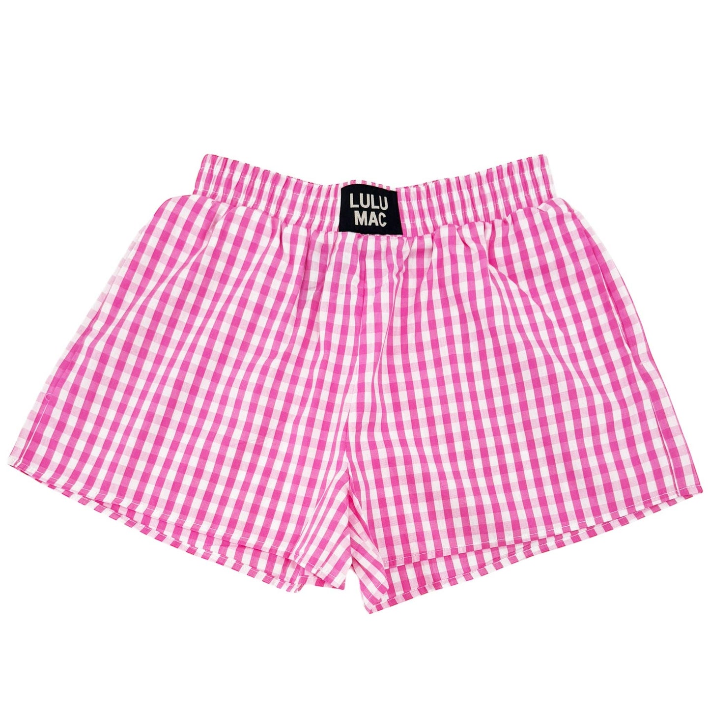 LULU MAC PINK GINGHAM BOXER SHORT