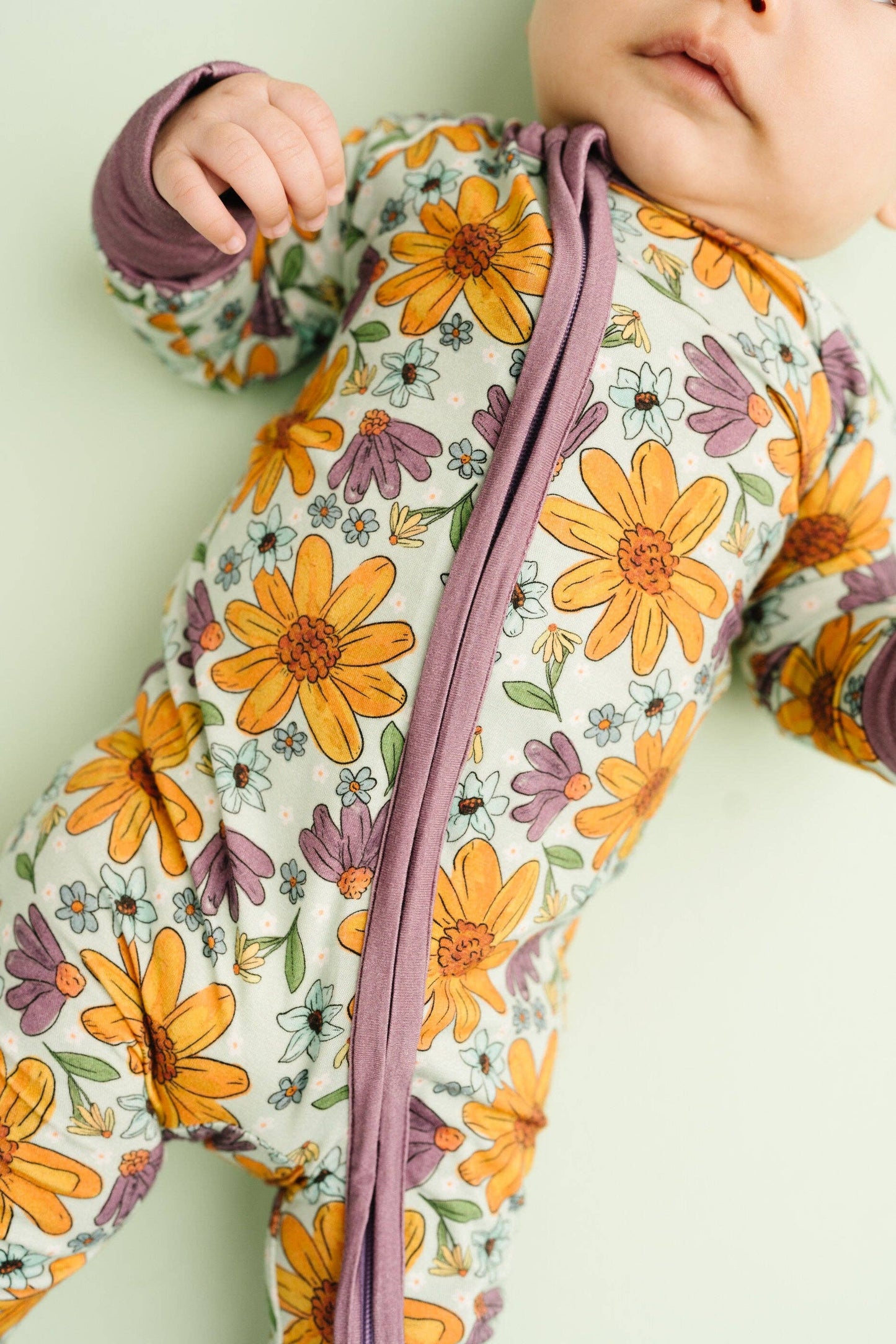 Laura Mae Floral Bamboo Sleeper: 12-18M