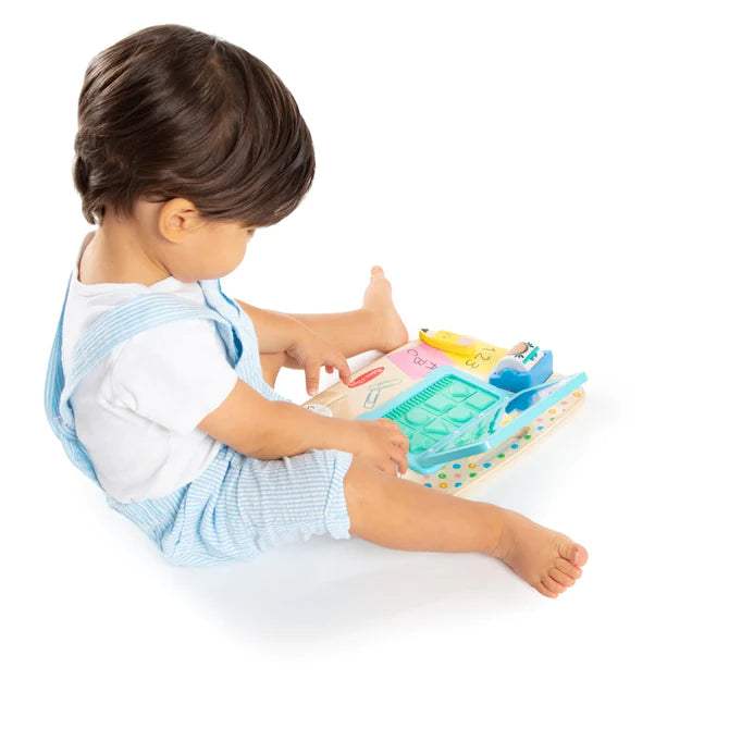 Melissa & Doug Wooden Work and Play Desktop Activity Board