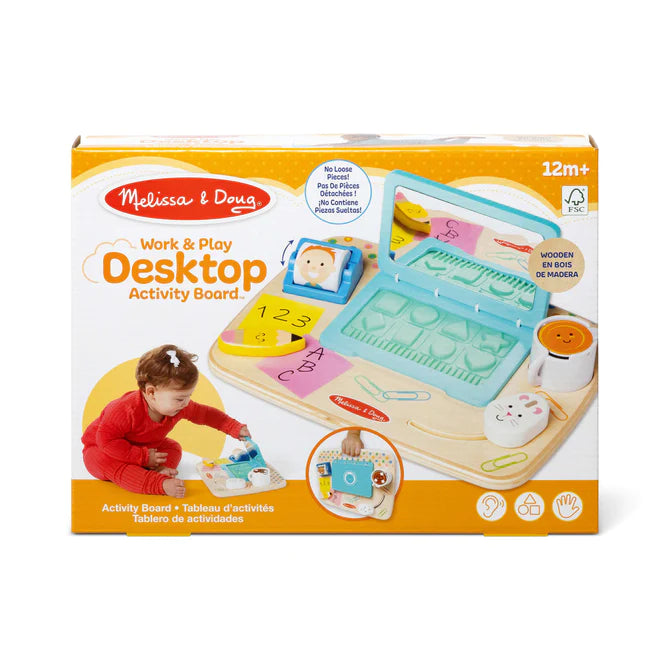 Melissa & Doug Wooden Work and Play Desktop Activity Board
