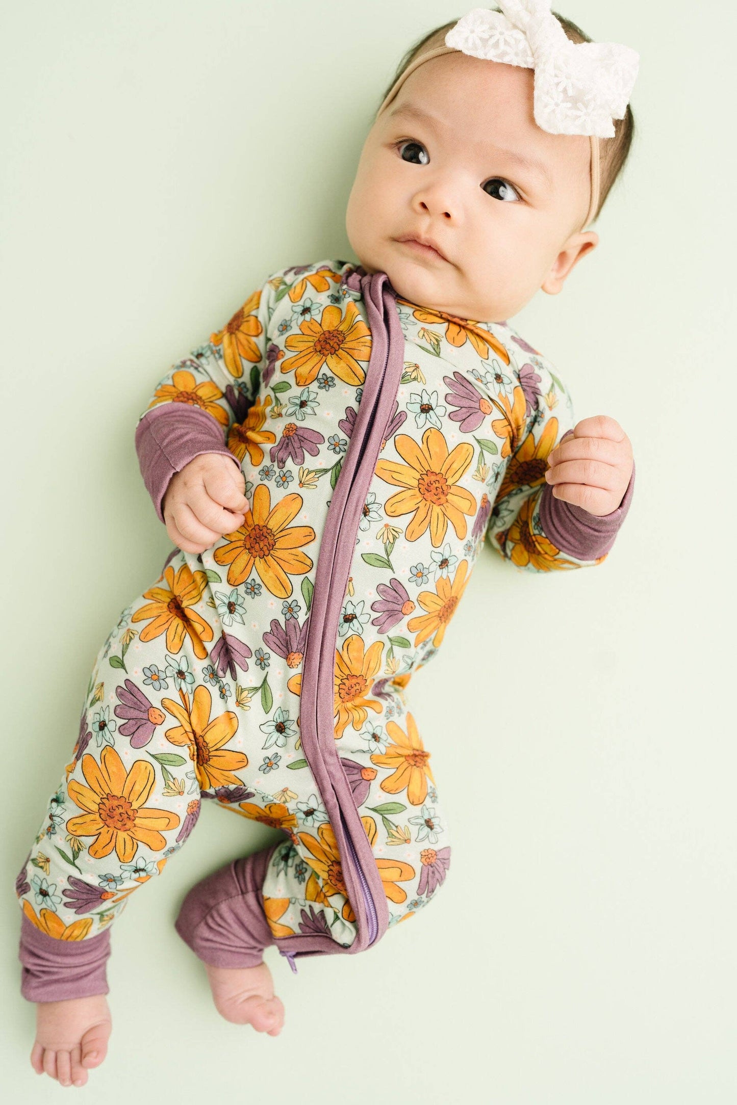 Laura Mae Floral Bamboo Sleeper: 12-18M