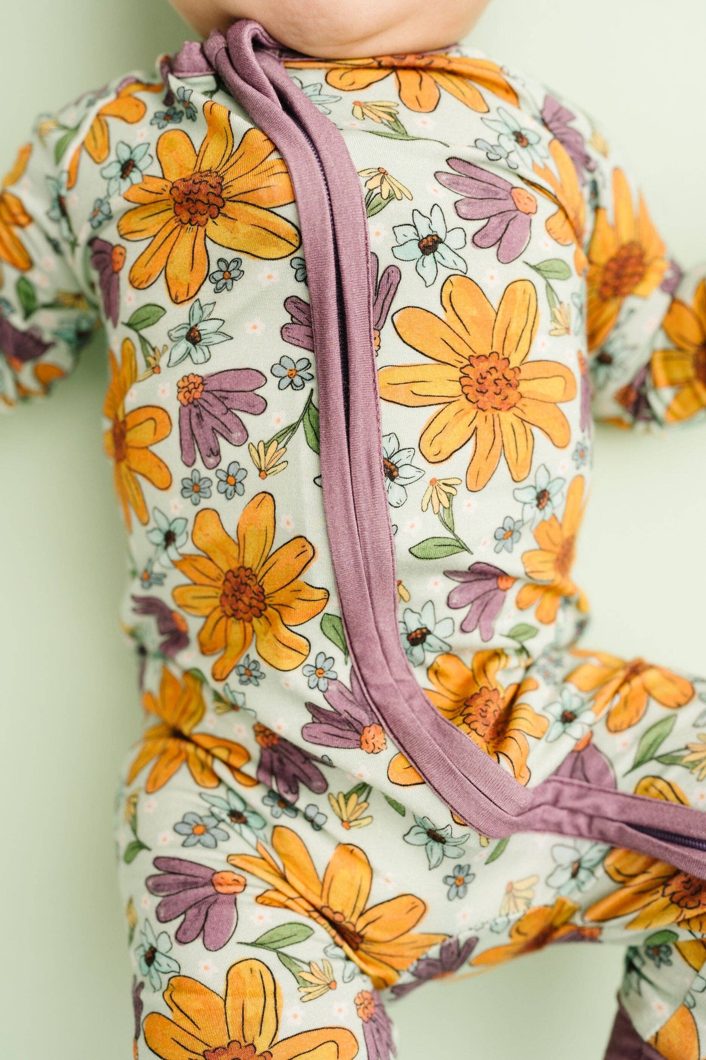 Laura Mae Floral Bamboo Sleeper: 6-12M
