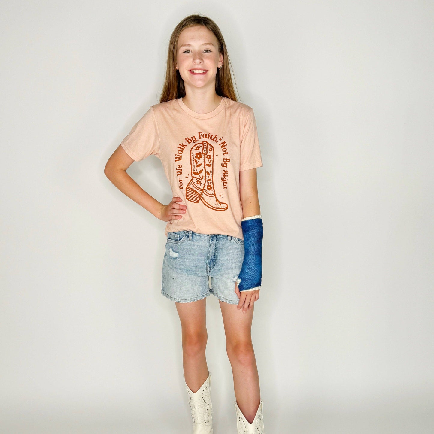 Walk By Faith Boots Youth Tee