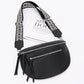 Faux Leather Crossbody Bag Belt: BK