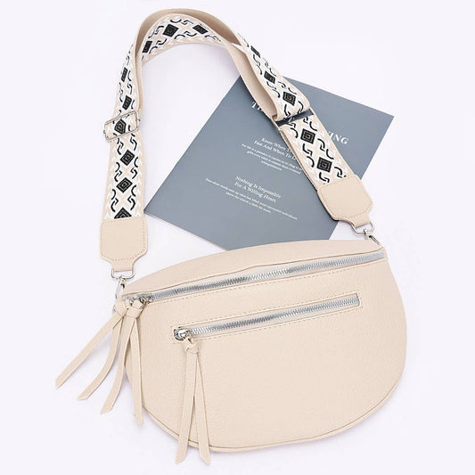 Faux Leather Crossbody Bag Belt: BG