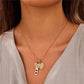 FLORAL HEART MULTI CHARM NECKLACE