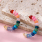 Rainbow Beaded Hoop Earrings |