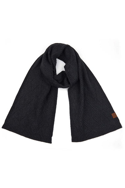 C.C Diagonal Stripes Criss Cross Pattern Scarf