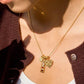 FLORAL HEART MULTI CHARM NECKLACE