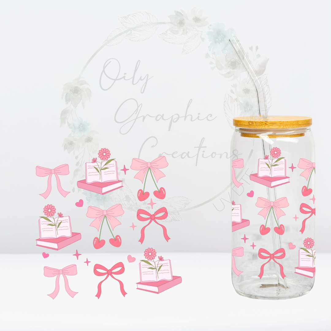Books and Bows-UV DTF 4in Decal