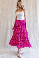 Hot Pink Leopard Print Circle Skirt