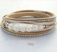Pearl Wrap Crystal Bracelets: Rose Gold