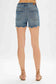 Judy Blue High Waisted Scallop Fray Hem Shorts