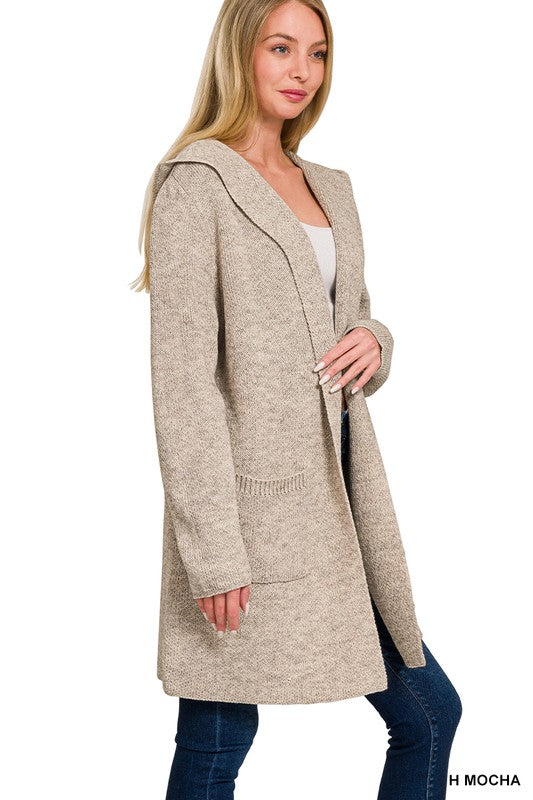 Zenana Knit Cardigan in the Color Mocha