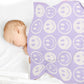 Repeated Happy Face Pattern Kids Throw Blanket: LAV / ONE SIZE