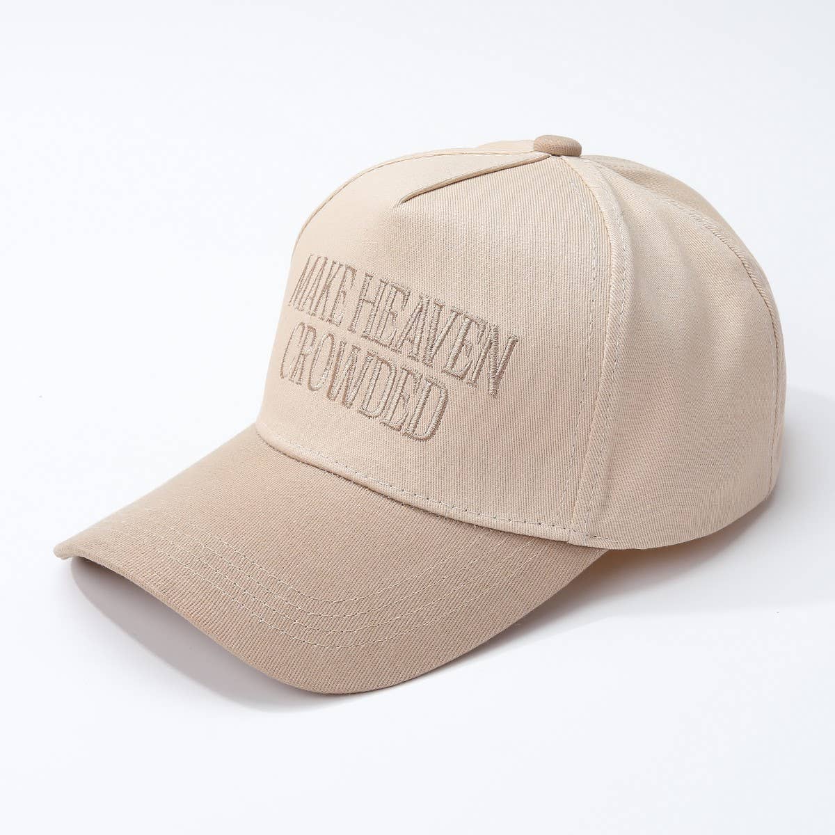 MAKE HEAVEN CROWDED BASEBALL CAP | Tan