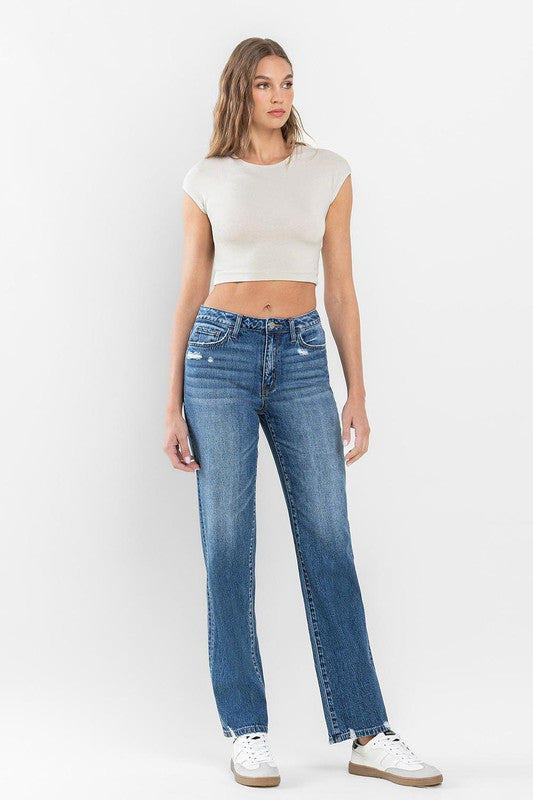 Flying Monkey Super High Rise Relaxed Straight Jeans