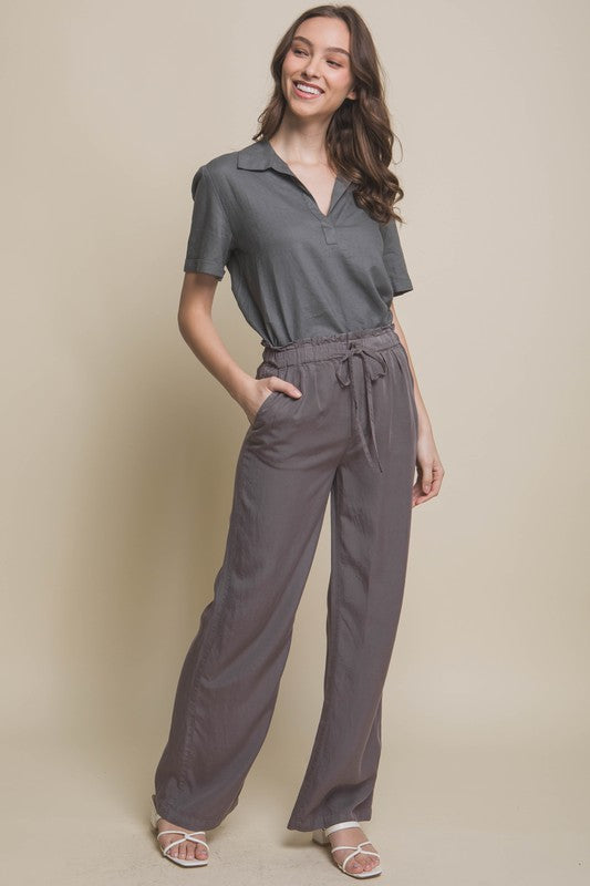 Women's Grey Tencel Pants