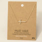 Cross Jewel Pendant Necklace: R
