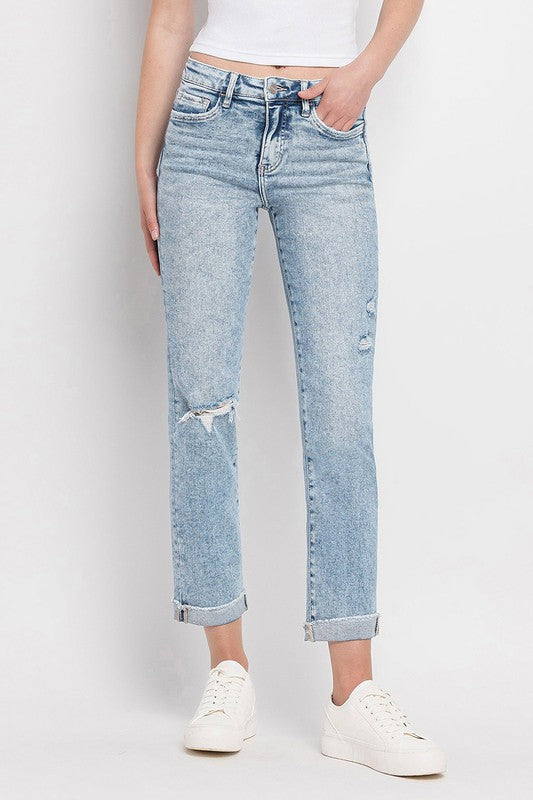 LOVERVET Crop Slim Straight Jean