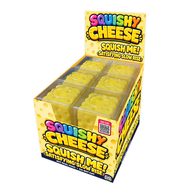 Fun Doh Slow Rise Cheese Squishies | Viral Sensory Display: Wholesale Price