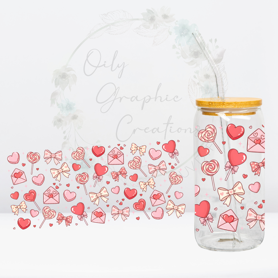 Love Notes & Suckers-16oz UV DTF Wrap