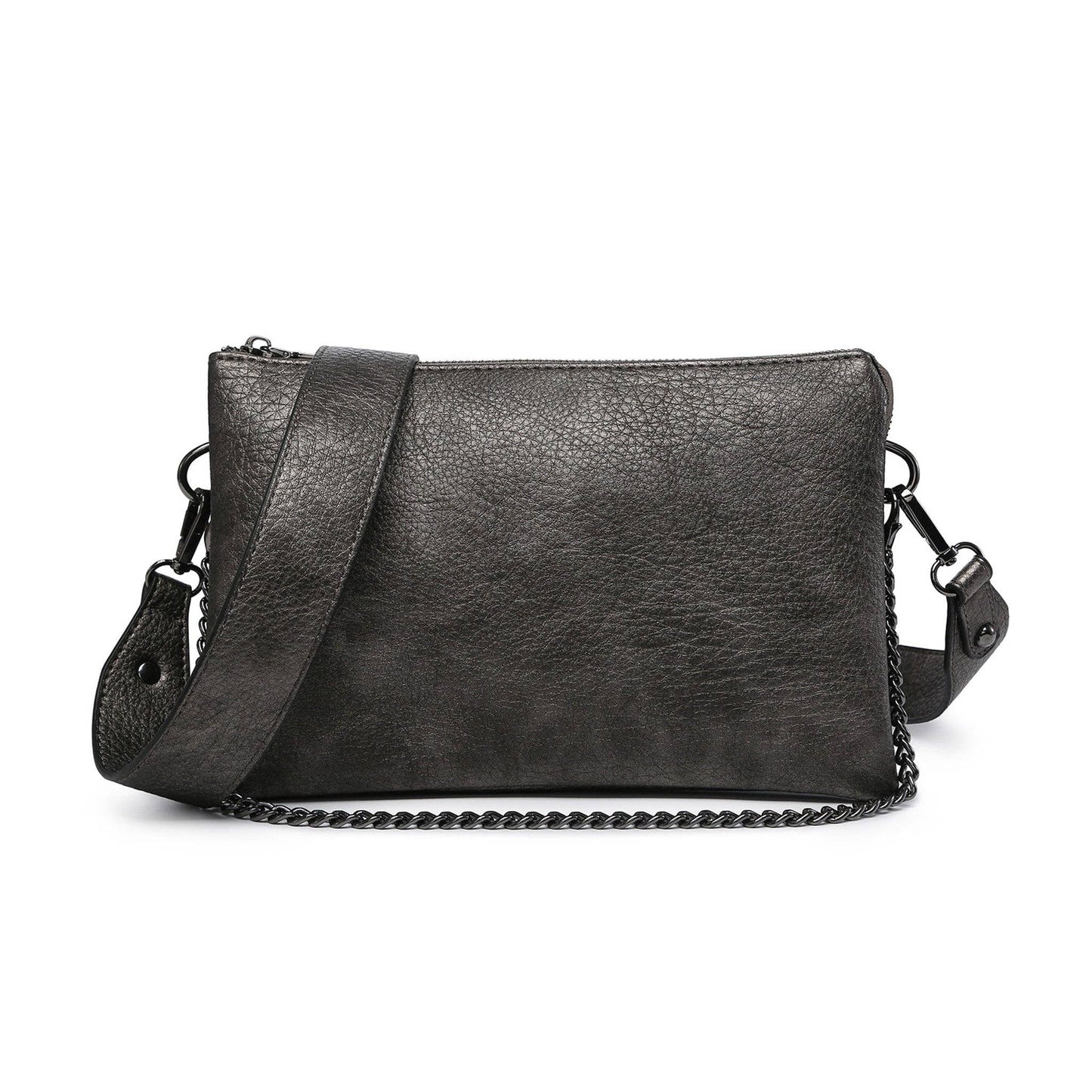 Izzy Crossbody w/ Chain Strap: Gunmetal