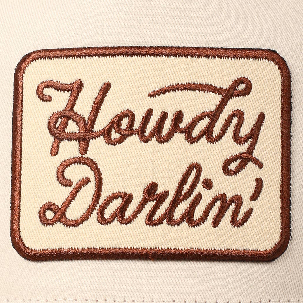 Howdy Darlin' Embroidery Patch Cap: CAMO / ONE SIZE