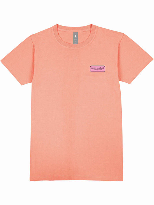 Simply Soutern Coffee Tee in Peach