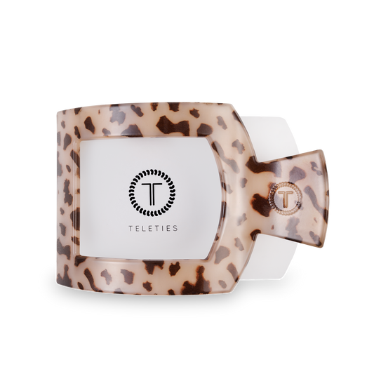 Blonde Tortoise Large Flat Square Clip