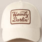 Howdy Darlin' Embroidery Patch Corduroy Cap: OFF WHITE / ONE SIZE