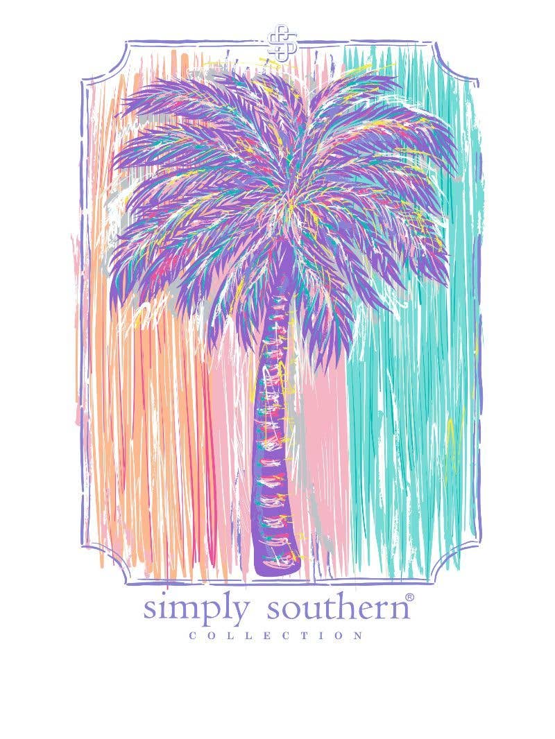 SS-Palm Tree- White Tee