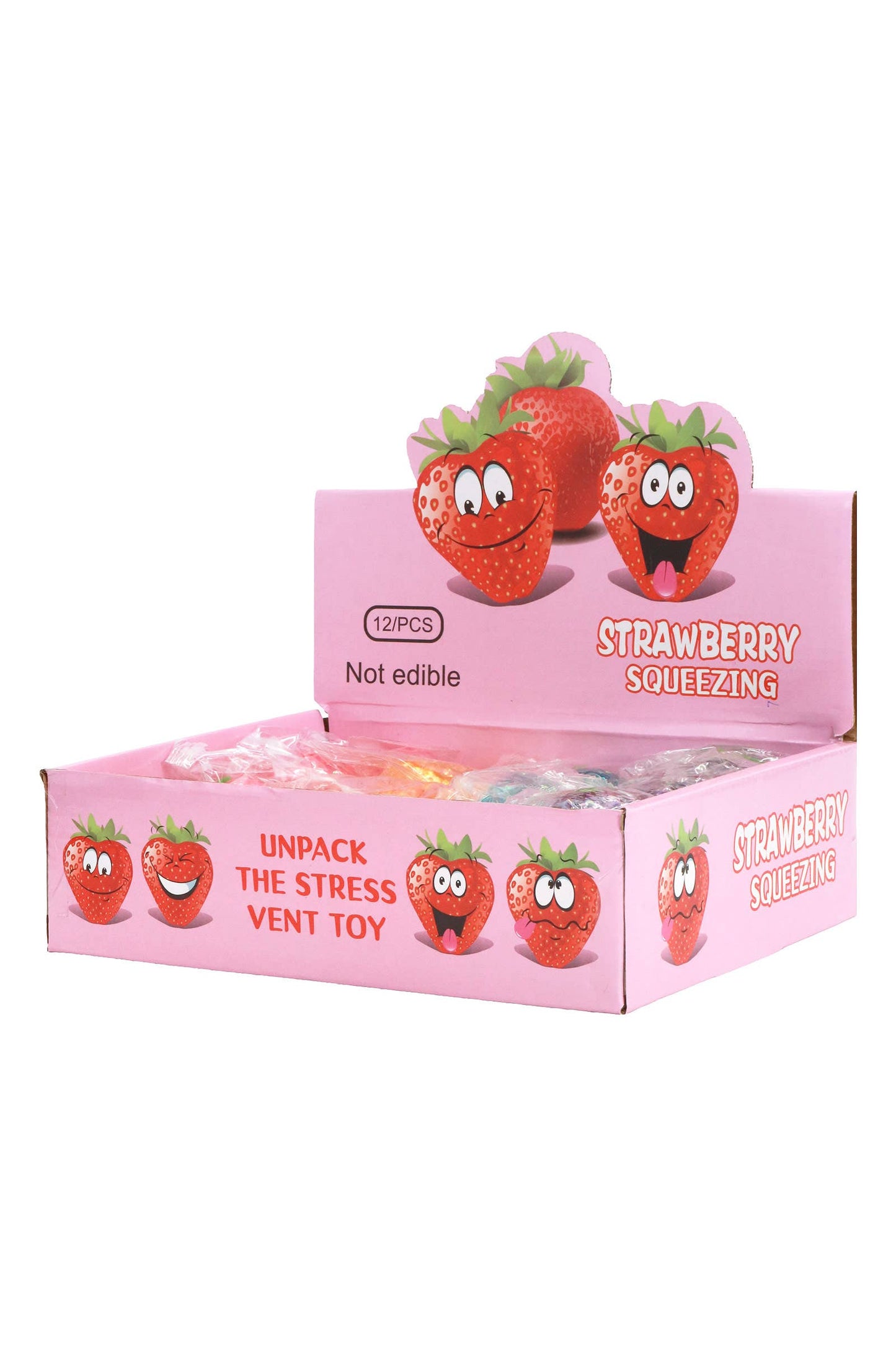 Strawberry Glittery Maltose Putty Filled Squishy: ASSORTED / ONE SIZE