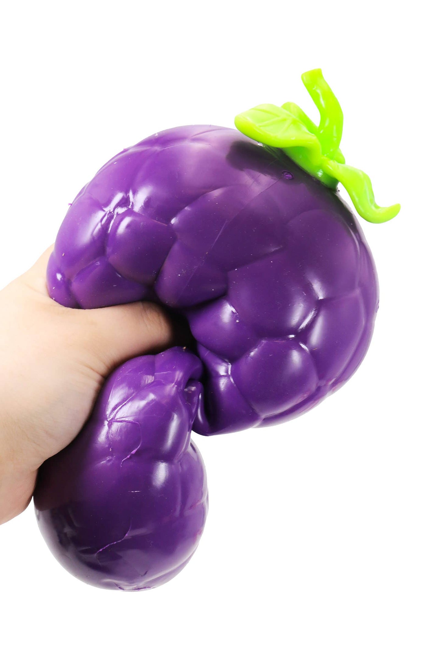 JUMBO 8 Inch Grape Soft Slime Filled Squishy Toy: PURPLE / ONE SIZE