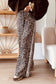 LDC Leopard Wide Leg Side Stripe Full-Length Trousers