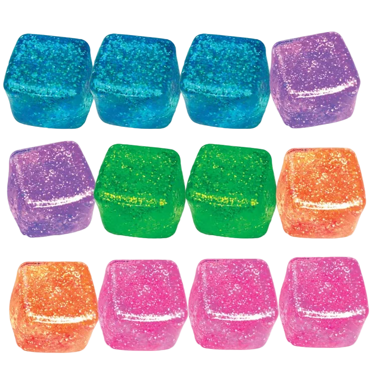 Fun Doh Squish & Squeeze Sparkle Cube Fidget Toy- 12/Display: Wholesale Price