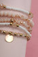 MULTILAYER BEADED CHAIN DISC CHARM BRACELET |