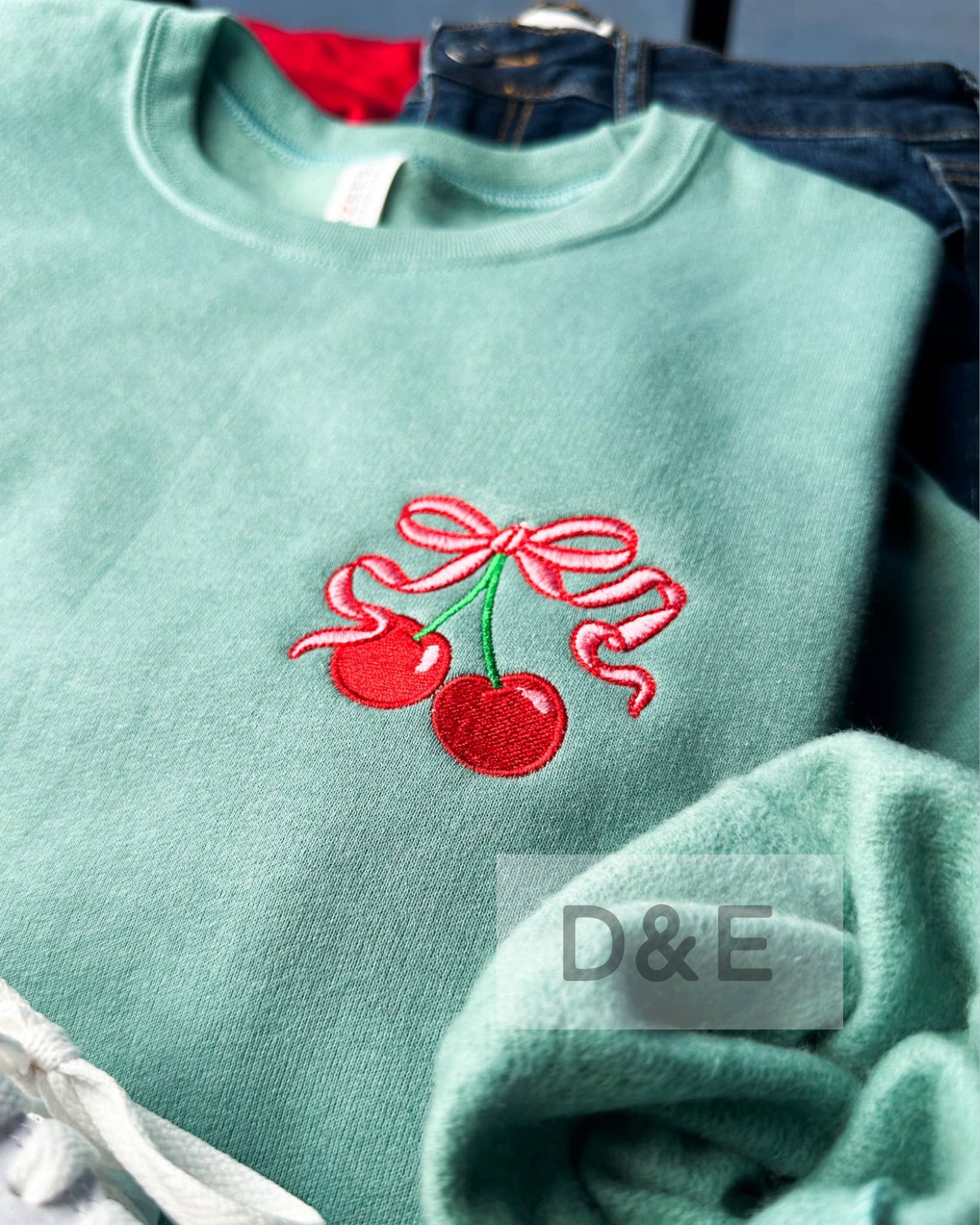 Cherry Embroidery Sweatshirt