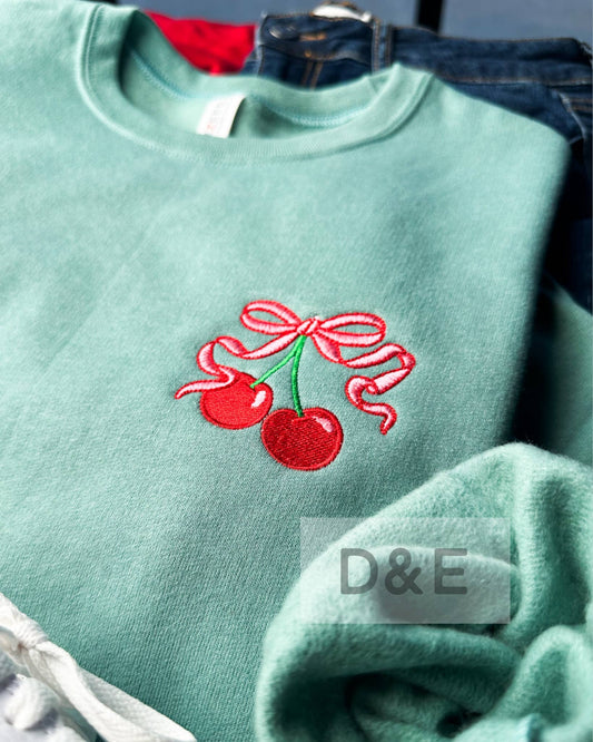 Cherry Embroidery Sweatshirt