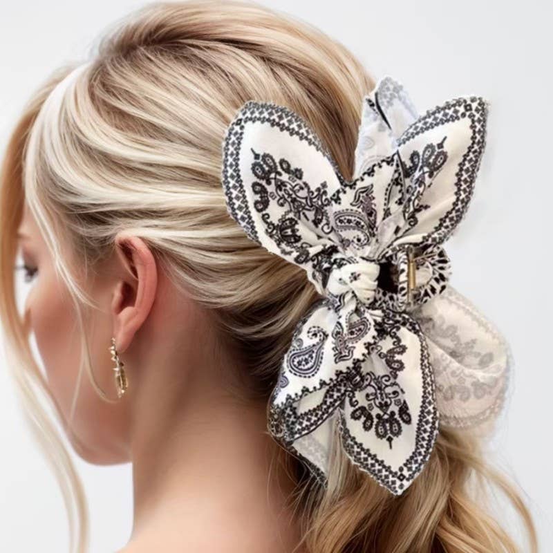 PAISLEY BOHO VINTAGE HAIR CLAW CLIPS |