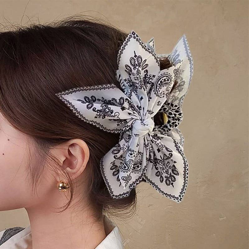 PAISLEY BOHO VINTAGE HAIR CLAW CLIPS |