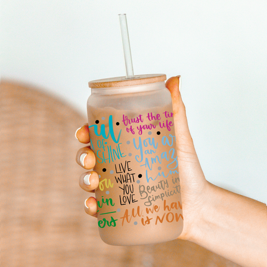 Inspirational Quotes- 16oz UV DTF Wrap