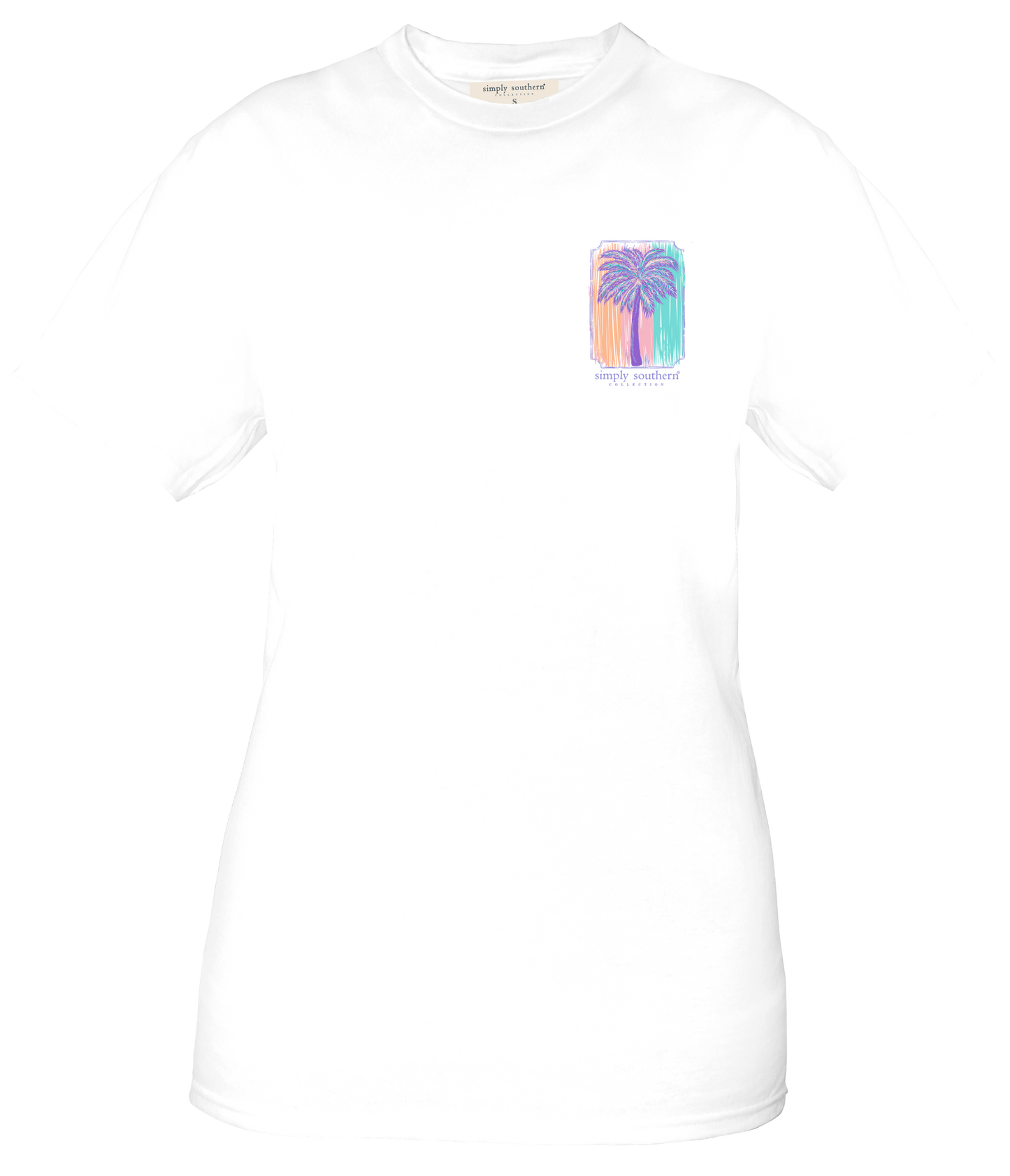 SS-Palm Tree- White Tee