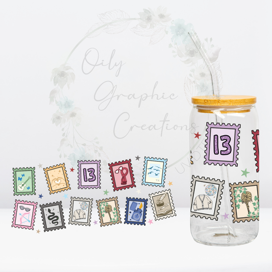 TS Album Stamps -16oz UV DTF Wrap